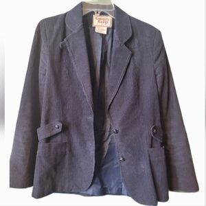 Vintage Country Craft Cordoruy Navy Blue Blazer Jacket